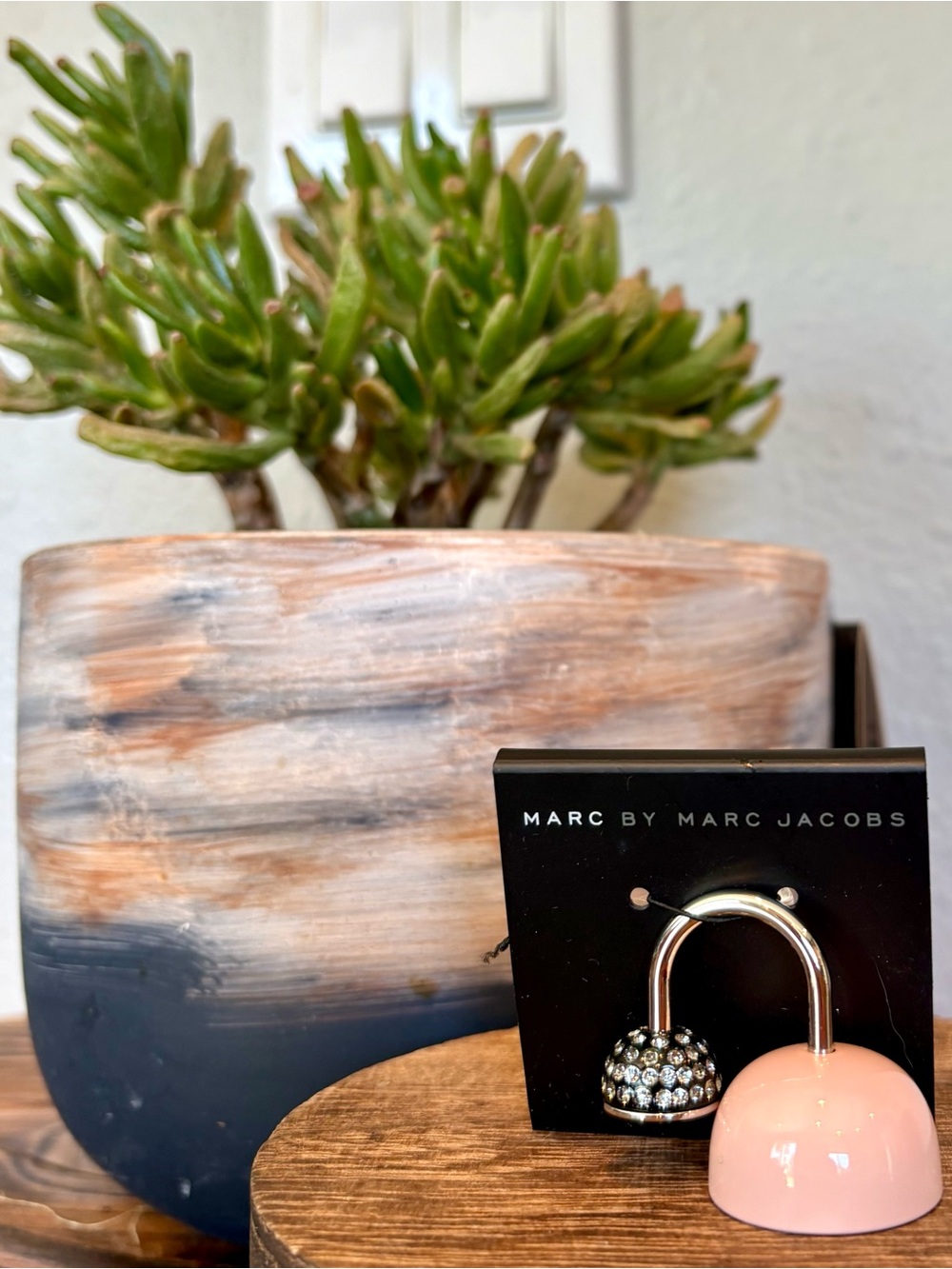 Marc by Marc Jacobs Resin Cocktail Ring, Blush Multi, Size 6, Rare, BNWT